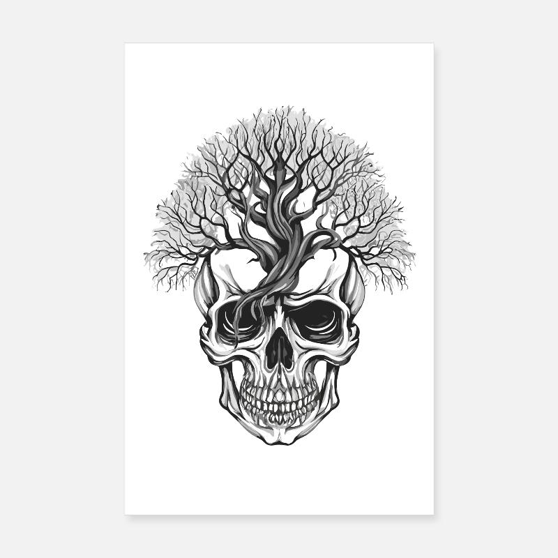 Crâne d’arbre de la forêt Art Design Poster 20 x 30 cm