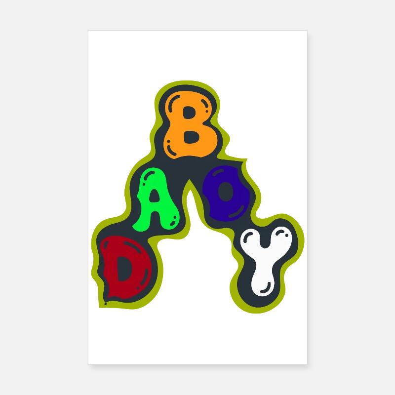 Colourful Alphabet Bubble Design Poster 8" x 12" (20x30 cm)