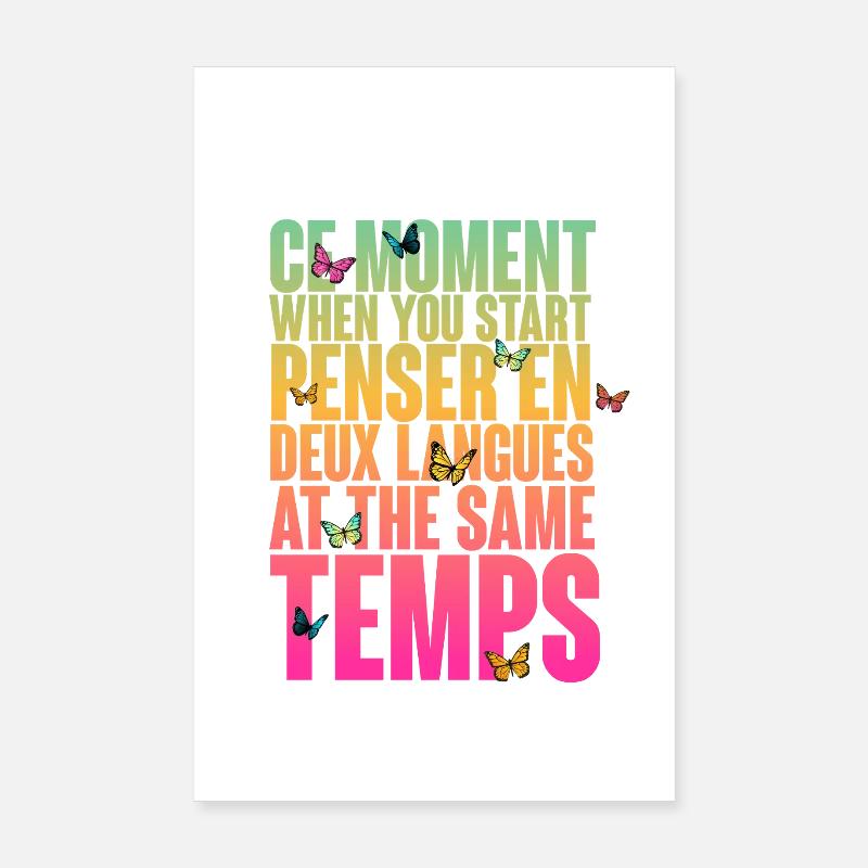 DICTON COOL POUR LES MULTILINGUES, LES INTERNATIONAUX Poster 20 x 30 cm