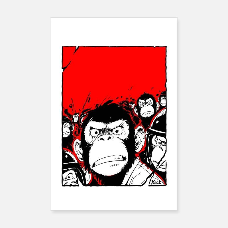 Monkey Rebellion Poster 8" x 12" (20x30 cm)