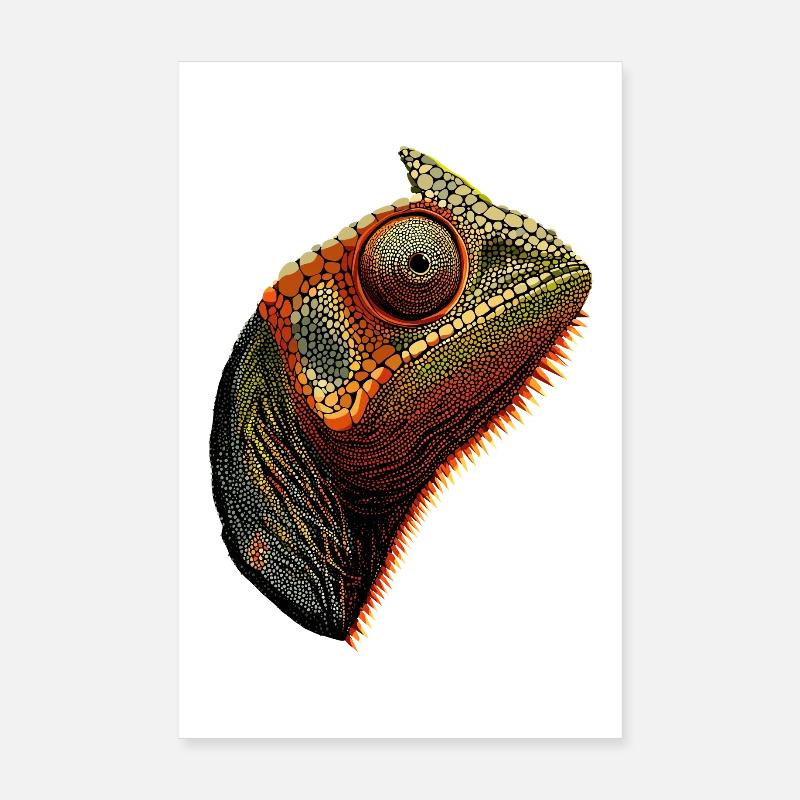 Caméléon Lézard Reptile Caméléon Iguane Lézard Poster 20 x 30 cm