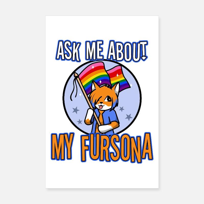 Posez-moi des questions sur mon Fursona Poster 20 x 30 cm