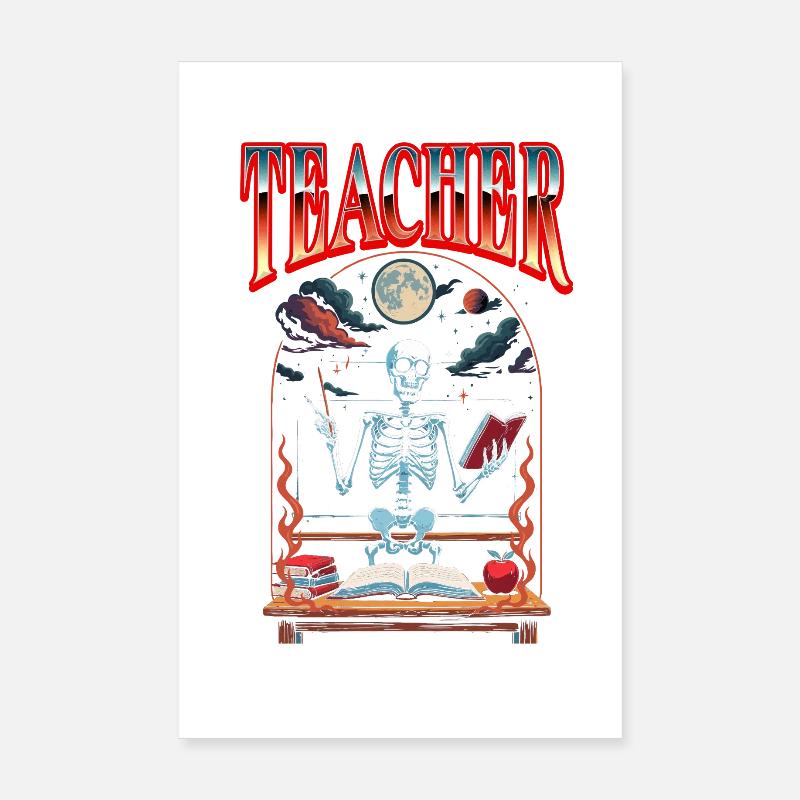 enseignant Halloween formateur d'enseignants Poster 20 x 30 cm