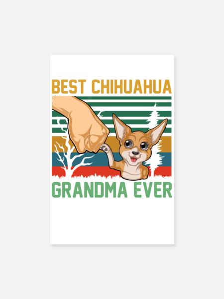 Chihuahua - Poster 20 x 30 cm - blanc - Devant