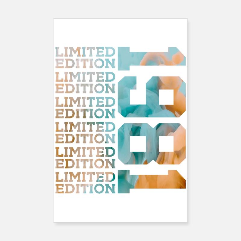 ÉDITION LIMITÉE 1981 45 ANS 45 ANS Poster 20 x 30 cm