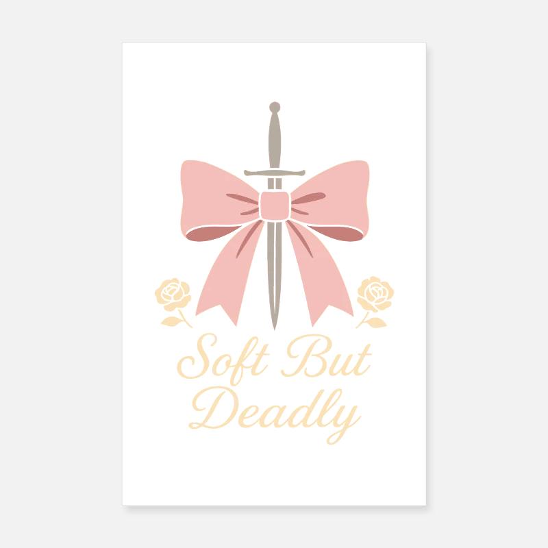 Coquette Aesthetic Bow Pattern Girly Pastel Poster 8" x 12" (20x30 cm)