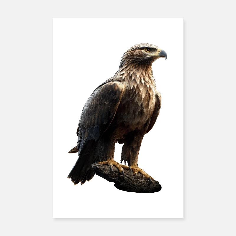 Aigle Pygargue à tête blanche Aigle royal Pygargue à queue blanche Poster 20 x 30 cm