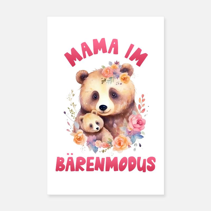 Future maman MAMAN EN MODE OURS Drôle Poster 20 x 30 cm