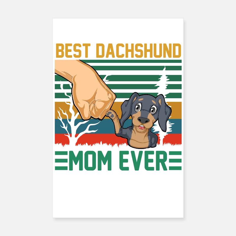 Beste Dackelmutter aller Zeiten Poster 20x30 cm