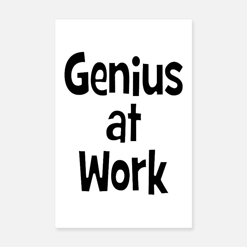 Genius at Work - Genie bei der Arbeit Poster 8" x 12" (20x30 cm)
