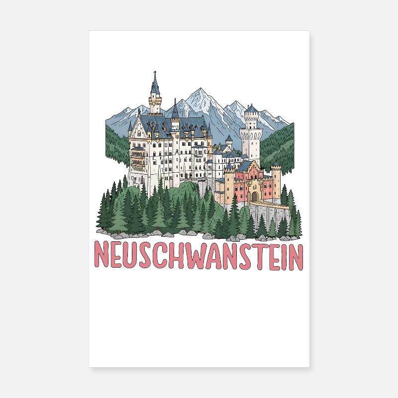 Neuschwanstein Castle Poster 20x30 cm