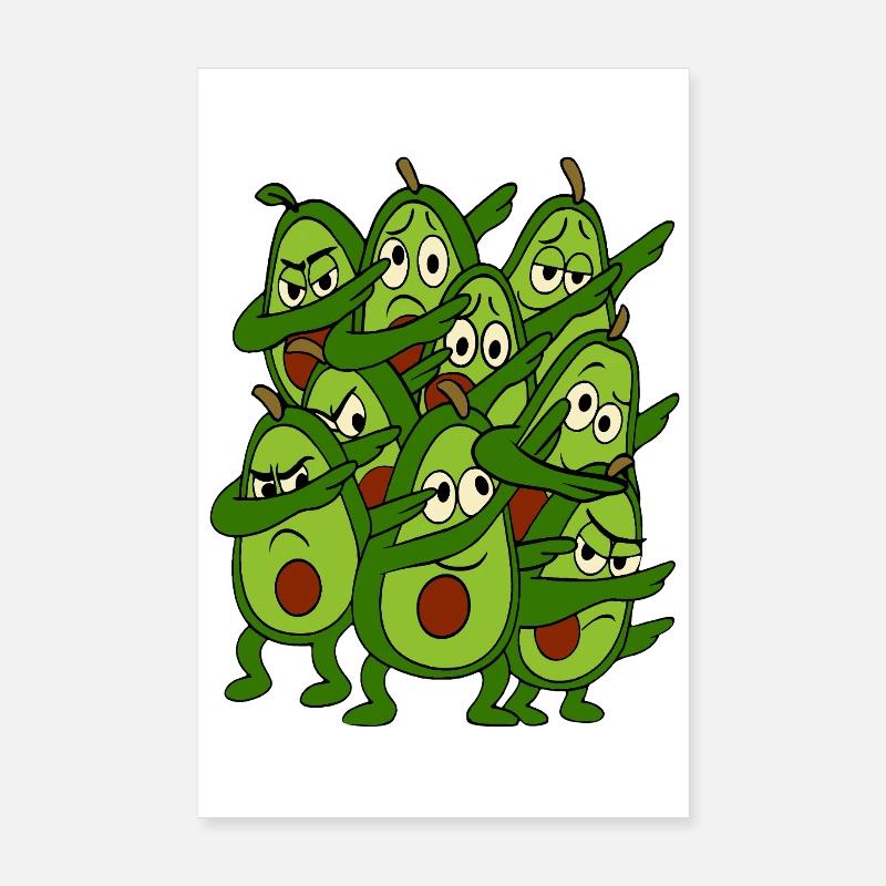 Dabbing Dancing Avocats Poster 20 x 30 cm