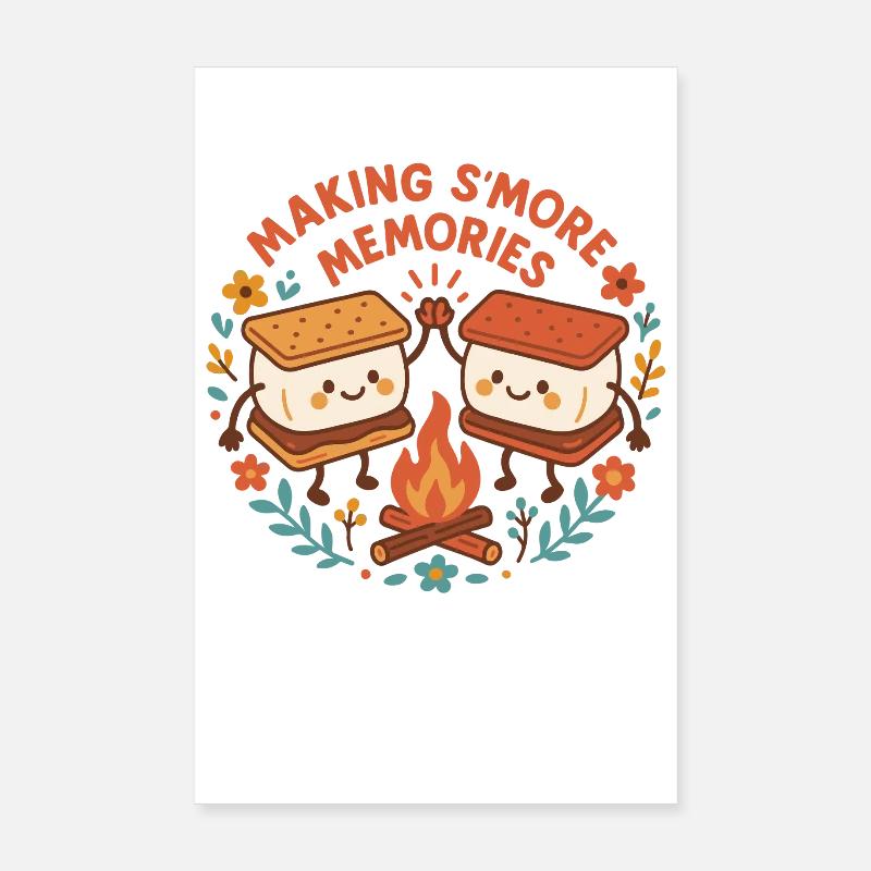 S’more Memories Make Fun Camping Camper Poster 20 x 30 cm