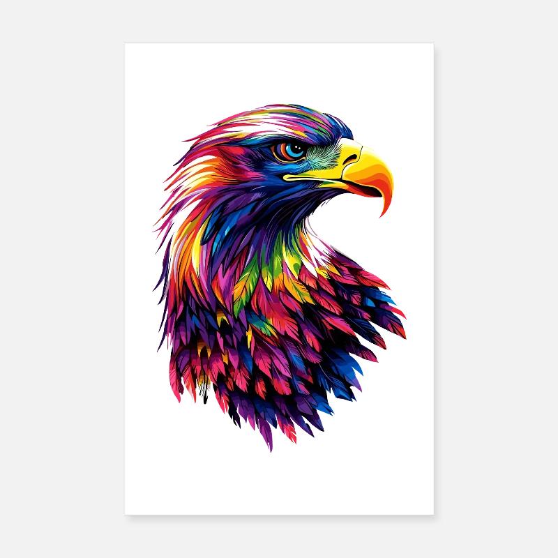 Aigle Pygargue à tête blanche Aigle royal Pygargue à queue blanche Poster 20 x 30 cm