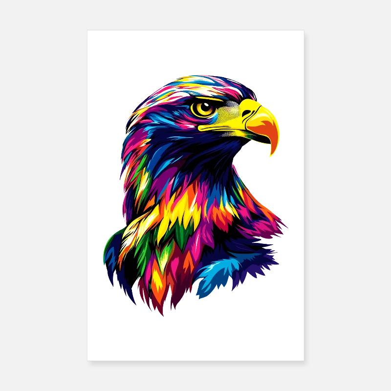 Aigle Pygargue à tête blanche Aigle royal Pygargue à queue blanche Poster 20 x 30 cm