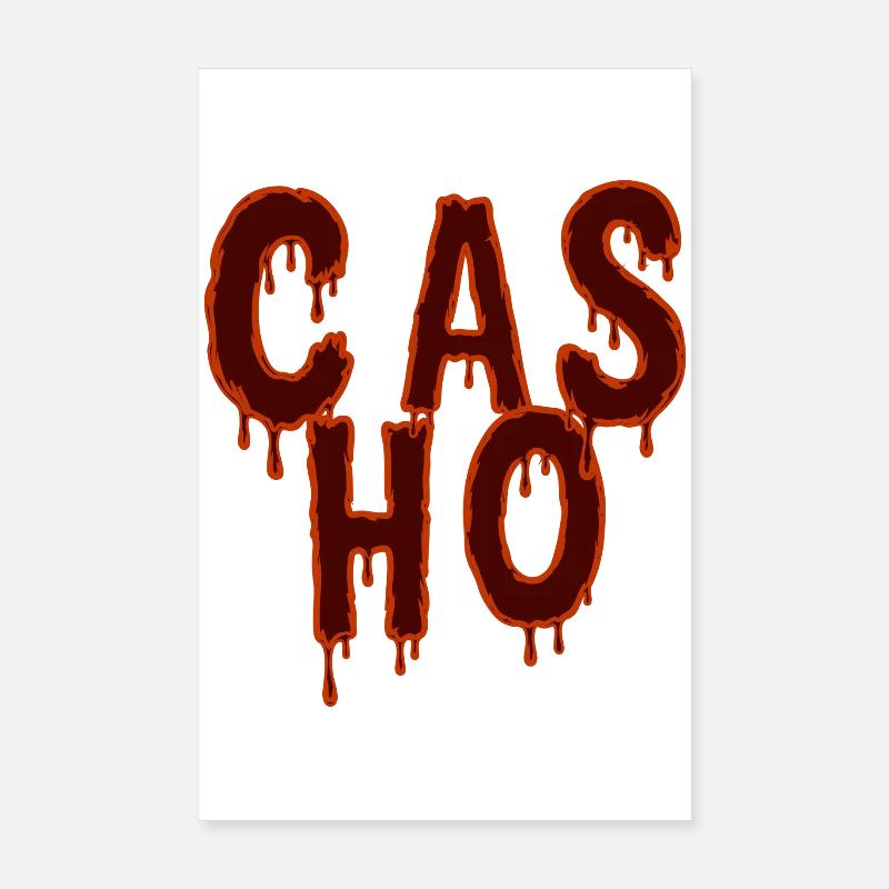 Conception de mode d'horreur avec texte dégoulinant Poster 20 x 30 cm