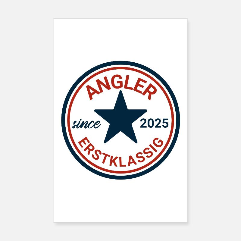 Vintage Angler Sternzeichen Design Poster 20x30 cm