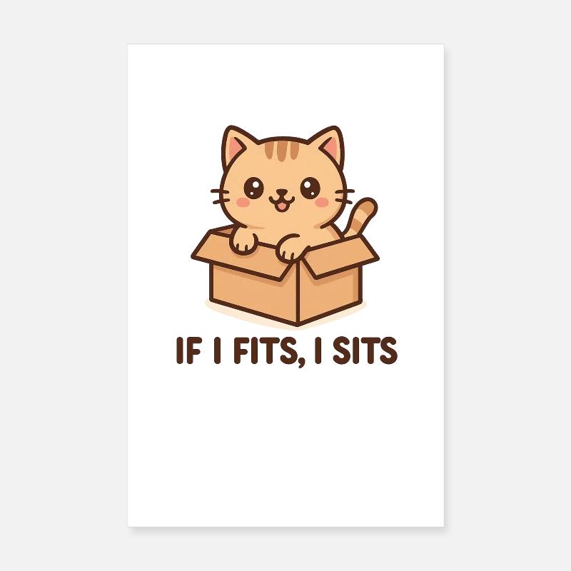 Kitten in a package with a saying Poster 8" x 12" (20x30 cm)