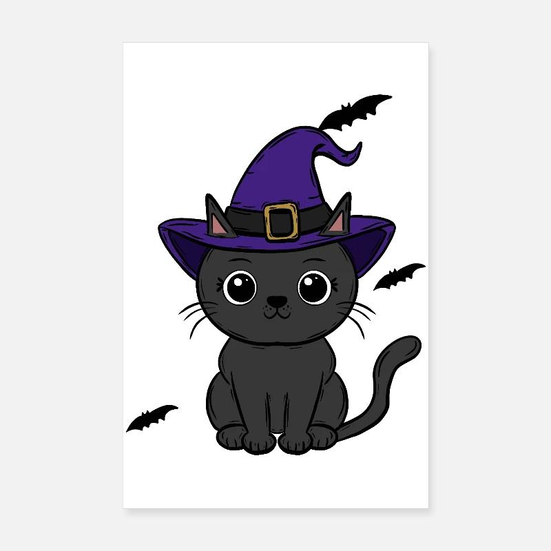 Chat Halloween Poster 20 x 30 cm
