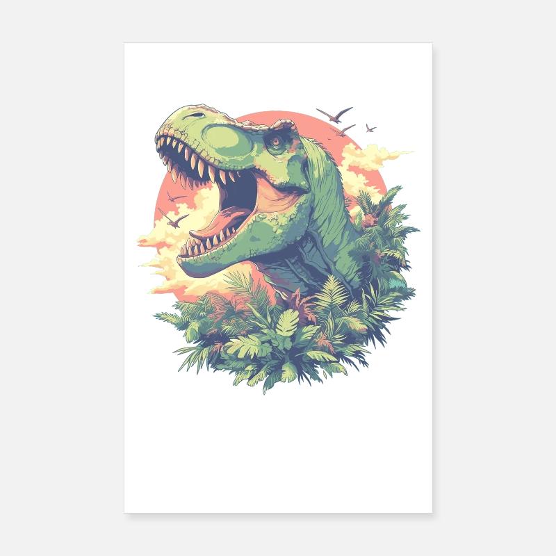 Dino Dinosaur Dinosaur Poster 8" x 12" (20x30 cm)