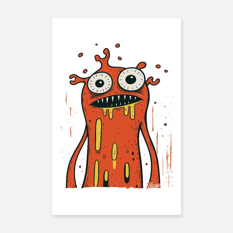 Conception de monstre cool Poster 20 x 30 cm