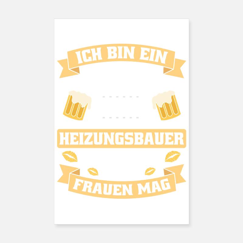 Heating Engineer Heating Construction Plumber Plumber Poster 8" x 12" (20x30 cm)
