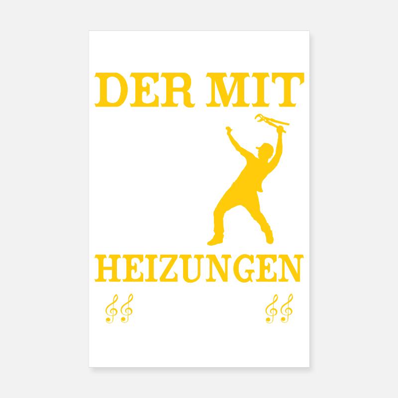 Heating Engineer Heating Construction Plumber Plumber Poster 8" x 12" (20x30 cm)