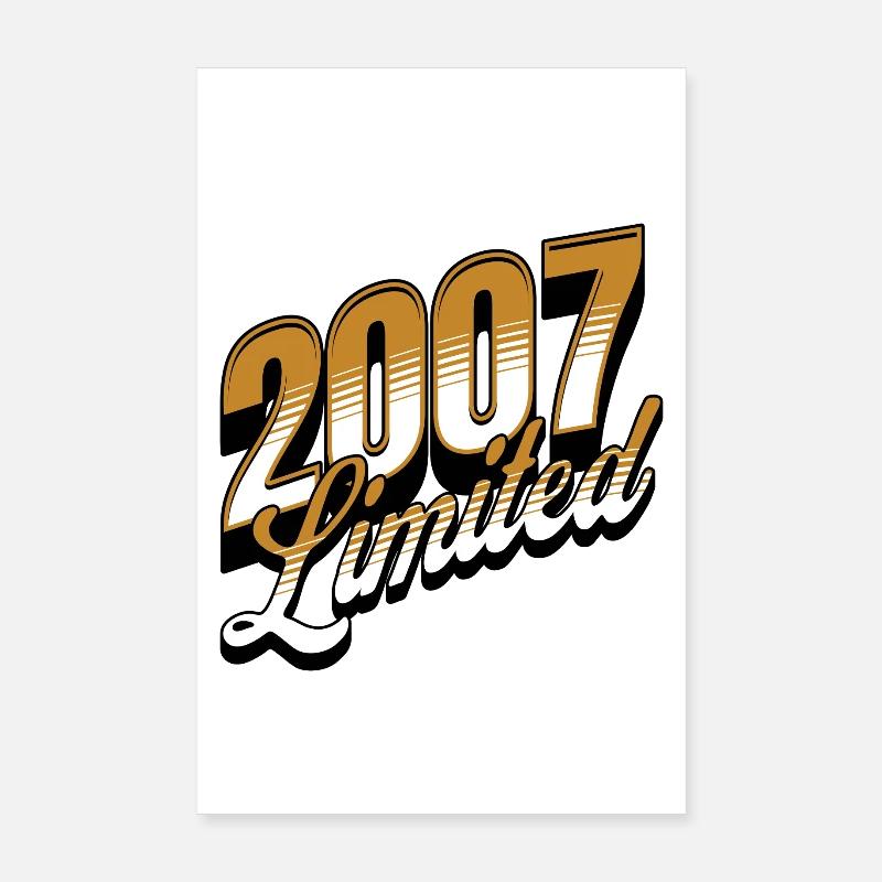 2007 Limitierte Auflage 18. Geburtstag Poster 20x30 cm