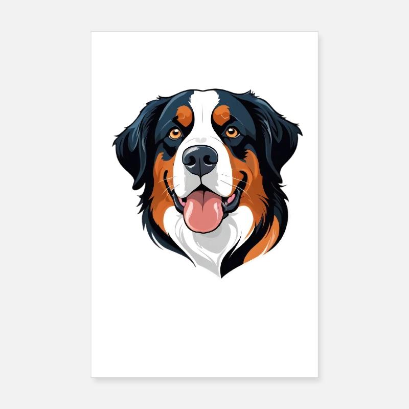 Dog motif with lively expression Poster 8" x 12" (20x30 cm)