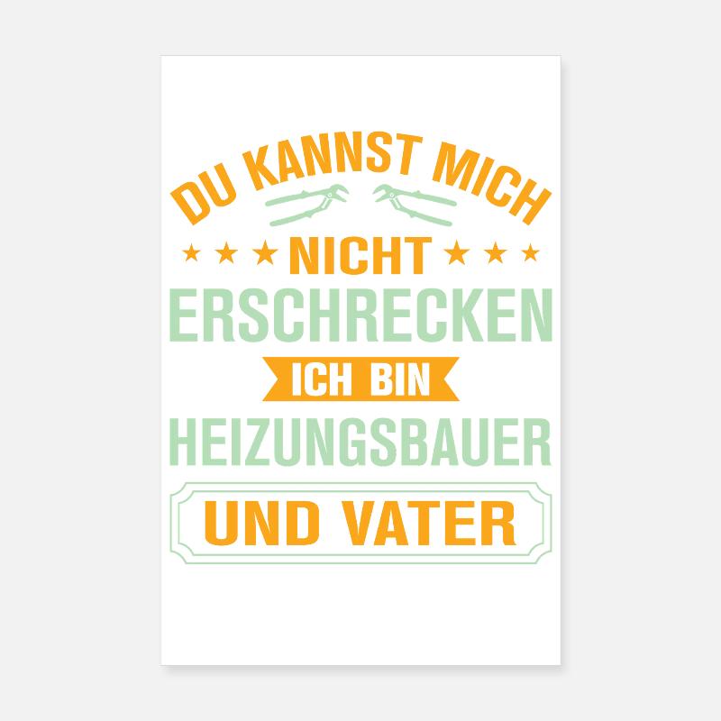 Heating Engineer Heating Construction Plumber Plumber Poster 8" x 12" (20x30 cm)