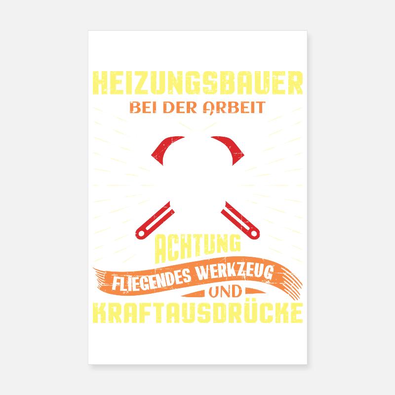 Heating Engineer Heating Construction Plumber Plumber Poster 8" x 12" (20x30 cm)