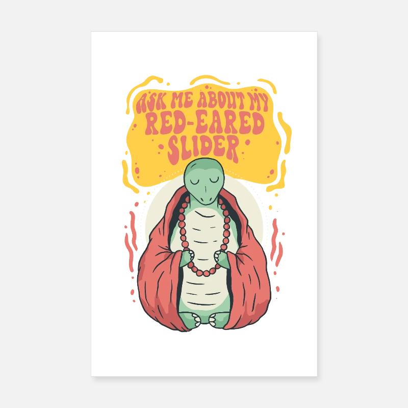 Red-eared Turtle Poster 8" x 12" (20x30 cm)
