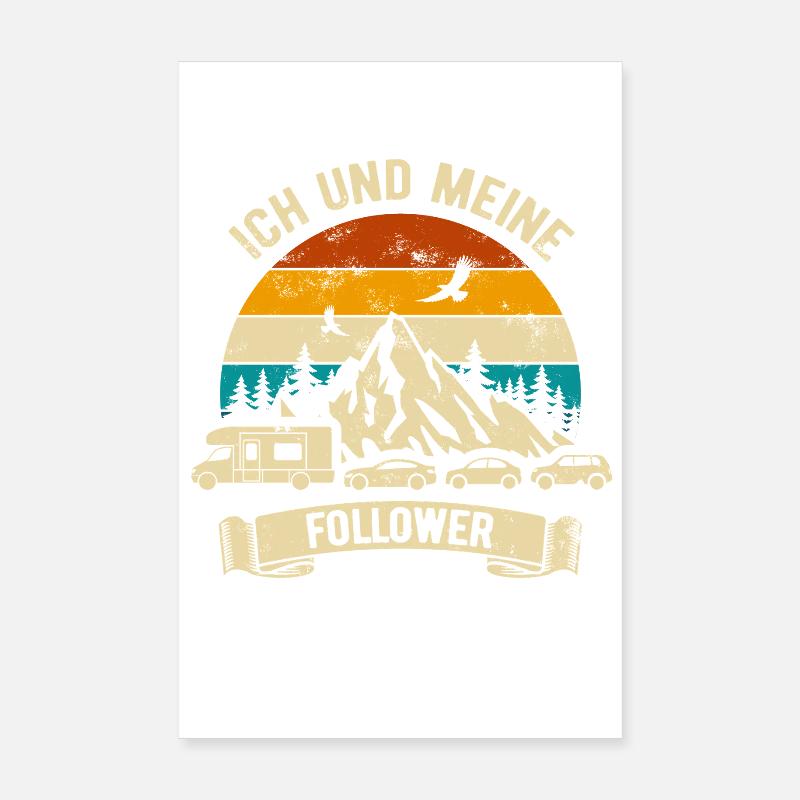 Moi et mes abonnés - Camping-car - Embouteillage Poster 20 x 30 cm