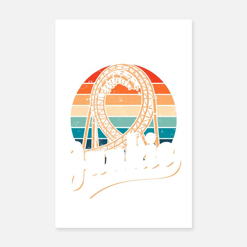 Rollercoaster Junkie - Roller Coaster - Boucle Poster 20 x 30 cm