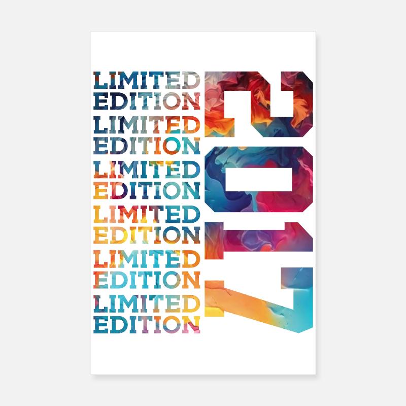 LIMITED EDITION 2017 9 YEARS 9TH BIRTHDAY Poster 8" x 12" (20x30 cm)