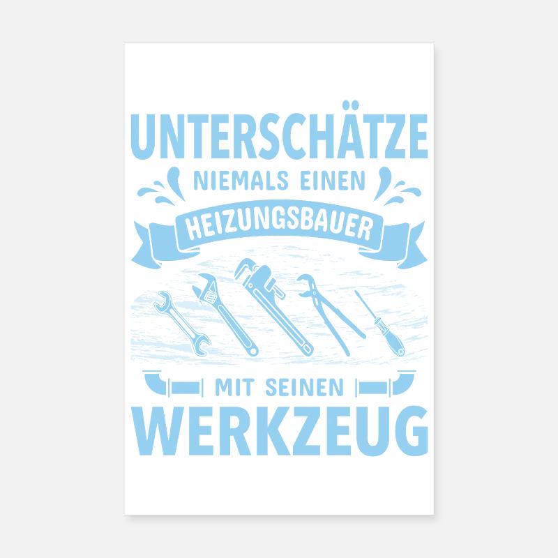 Heating Engineer Heating Construction Plumber Plumber Poster 8" x 12" (20x30 cm)