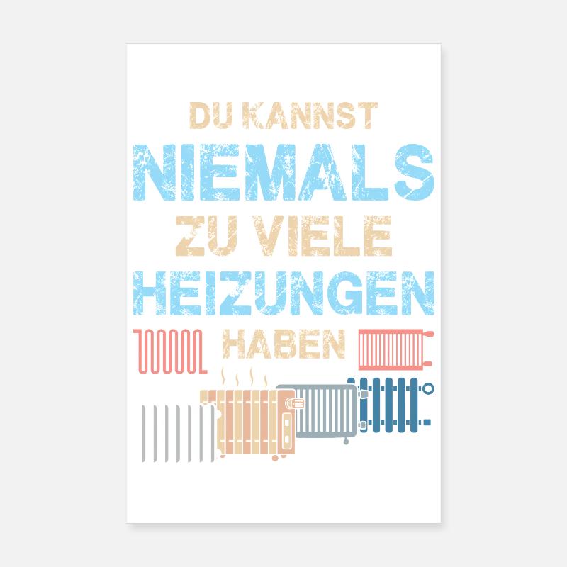 Heating Engineer Heating Construction Plumber Plumber Poster 8" x 12" (20x30 cm)