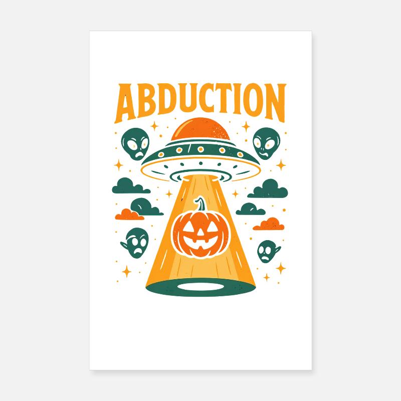 Conception de citrouille d'Halloween spatiale Poster 20 x 30 cm