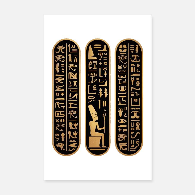 Egyptian hieroglyphs Egypt pyramid Poster 8" x 12" (20x30 cm)