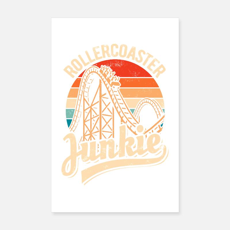 Rollercoaster Junkie - Roller Coaster - Boucle Poster 20 x 30 cm