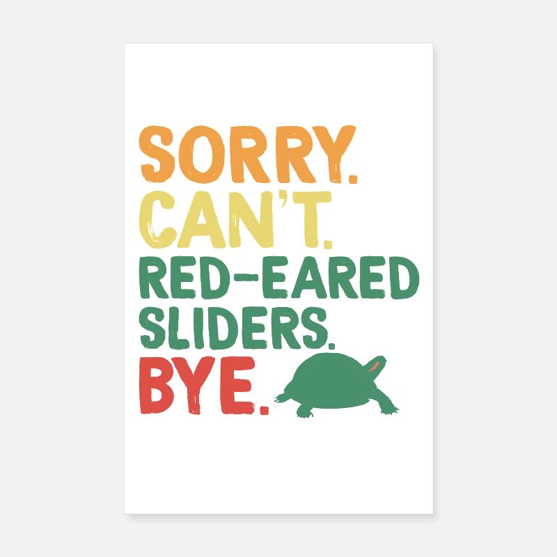 Red-eared Turtle Poster 8" x 12" (20x30 cm)