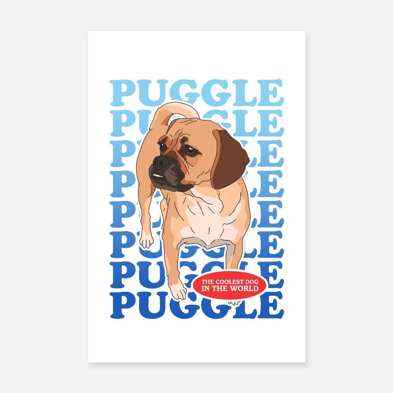 Puggle Hundebesitzer Geschenk Poster 20x30 cm
