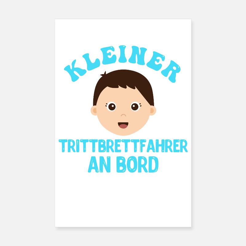 Werdende Mutter KLEINER TRITTBRETTFAHRER AN BORD Poster 20x30 cm