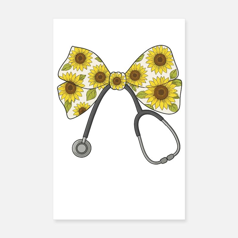 Krankenschwester, Stethoskop, Schleife Poster 20x30 cm