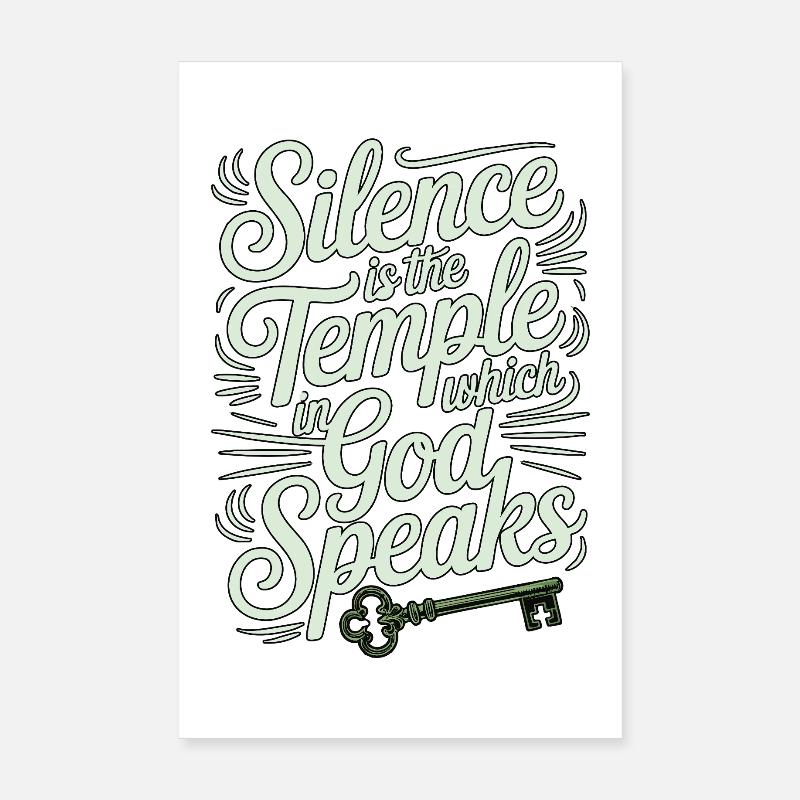 Silence – Dieu parle Design Poster 20 x 30 cm