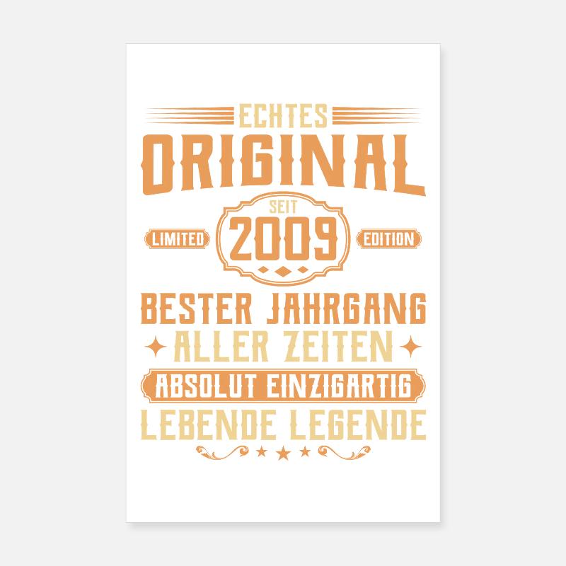 Echtes Original seit 2009 - 16. Geburtstag Poster 20x30 cm