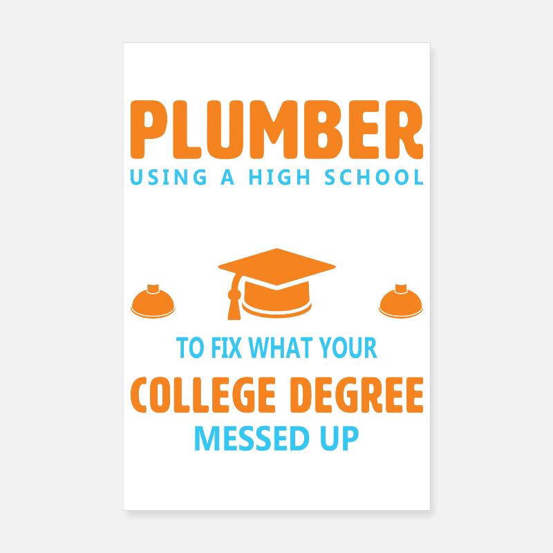 Heating Engineer Heating Construction Plumber Plumber Poster 8" x 12" (20x30 cm)