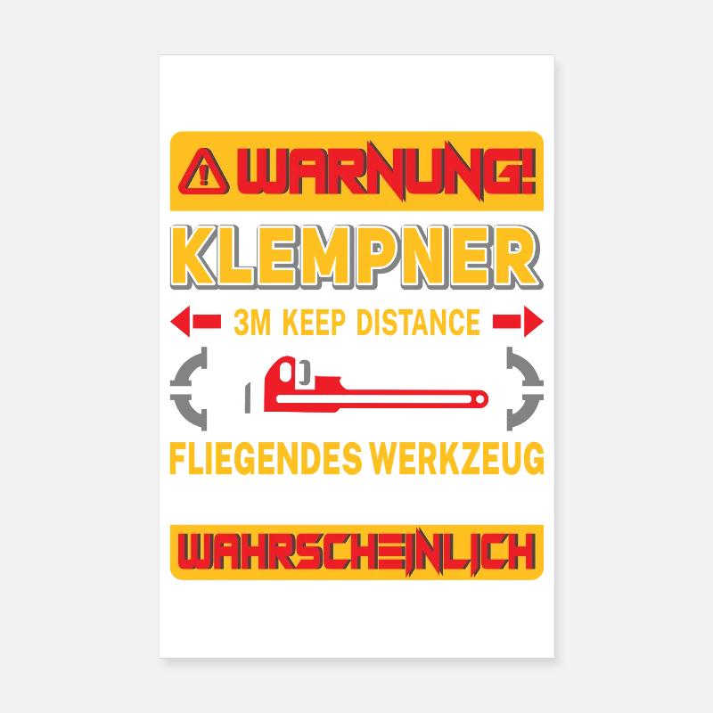 Heating Engineer Heating Construction Plumber Plumber Poster 8" x 12" (20x30 cm)