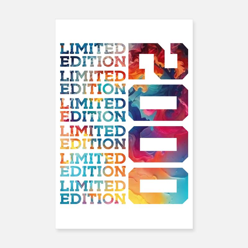 ÉDITION LIMITÉE 2000 26 ANS 26E ANNIVERSAIRE Poster 20 x 30 cm