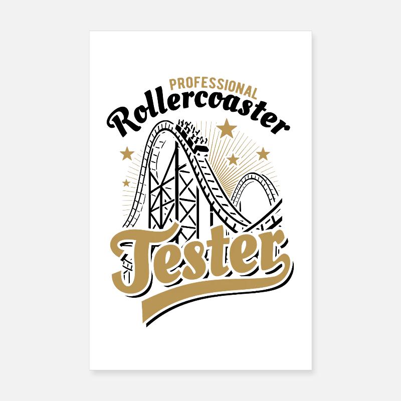 Professional Rollercoaster Tester Poster 20x30 cm
